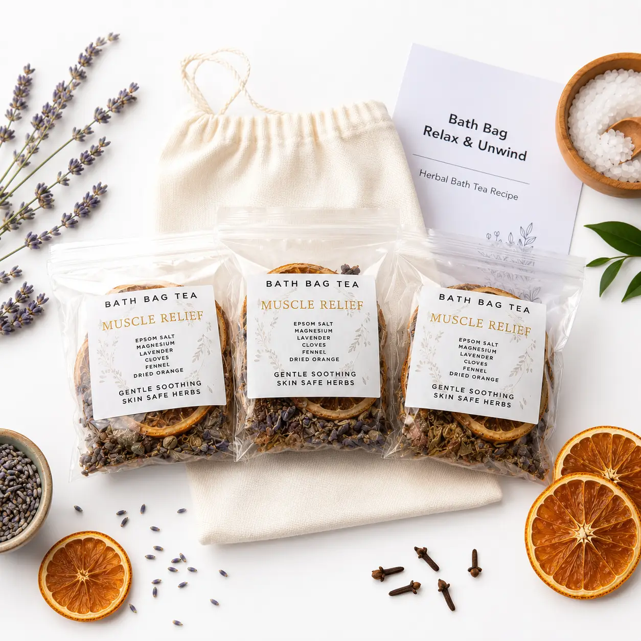 Muscle Relief Bath Bag Tea