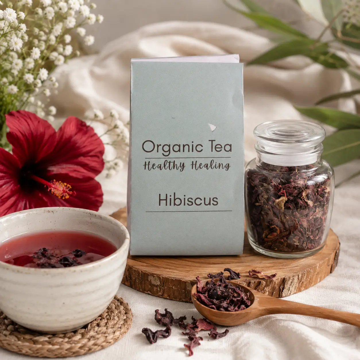 Hibiscus Jar